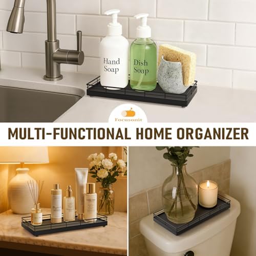 Bathroom Vanity Tray for Countertop, 12" x 6" Oak Wood Toilet Tank Tray - Image 5