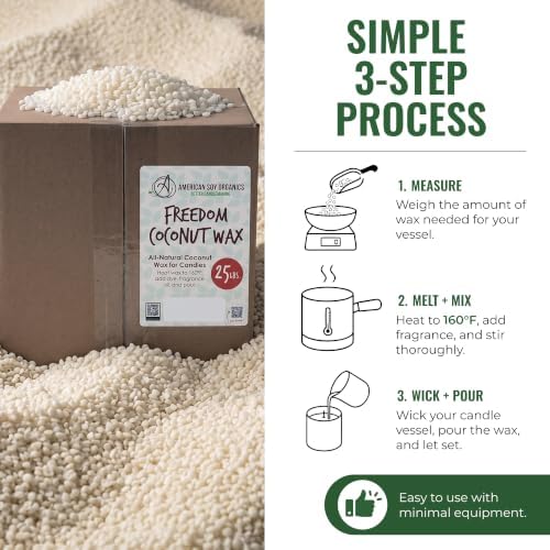 American Soy Organics Freedom Coconut Soy Wax Beads, Candle Wax, 25 lbs - Image 4
