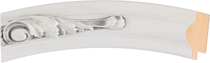 OVALCREST Oval Beveled Wall Mirror for Home Decor - Florence Style - Linen White - 34" x 24"