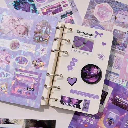 200+ Kawaii Scrapbook Japanese Stickers Book,20 Sheets Korean INS Style Stickers for Journaling,Kawaii Japanese Stickers Book for Junk Journal,Bullet Journaling,Planner,DIY Craft(Minimalist Style 1) - Image 6