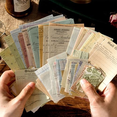 400PCS Vintage Scrapbook Paper Journaling Scrapbooking Supplies Kit Aesthetic Decorative Craft Paper Assorted for Bullet Junk Journals Card Making Craft DIY, Memory Post Office Series - Image 3