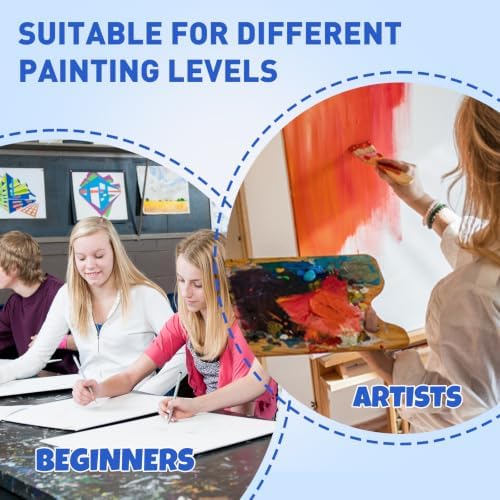ESRICH 9x12 Canvas for Painting, 12 Pack Canvas Boards for Painting Cotton Primed Acid Free Blank Flat Canvas Panels for Oil Watercolor Acrylic Tempera Paint. - Image 6