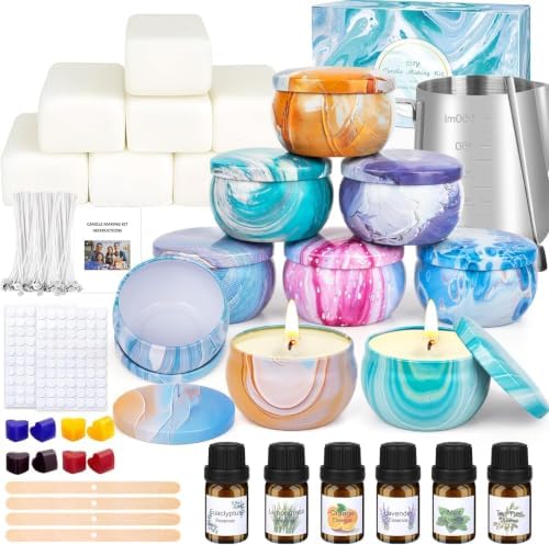 OFUN Candle Making Kit for Adults, DIY Candle Making Supplies for Beginner, Christmas DIY Gifts, Candle Making Kits for Adults - Includes Beeswax, Essential Oils, Dyes, and More, Crafts for Adult by OFUN