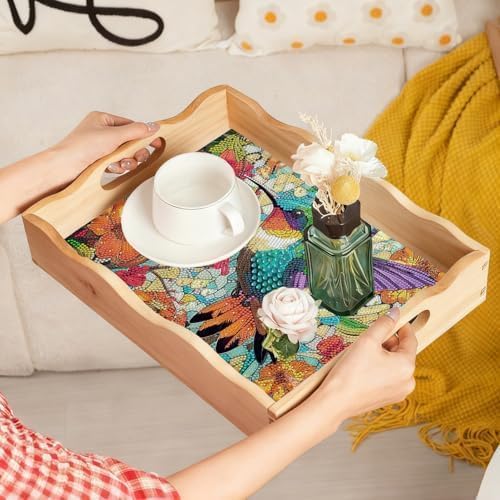 EWJRNSF Hummingbird Diamond Art Tray for Adults Gift Home Decor 9.8×13.8 in - Image 7