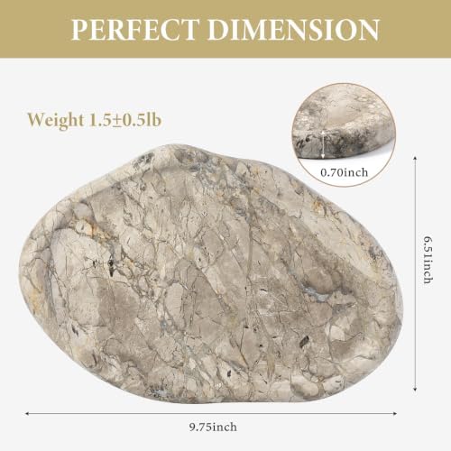 Koville Marble Vanity Tray for Bathroom, Cloud Shape Stone Key Tray - Image 3