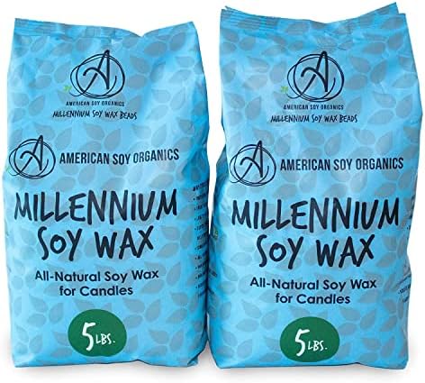 American Soy Organics Millennium Wax Beads for DIY Candle Making, 10 lbs by AmericanSoyOrganics