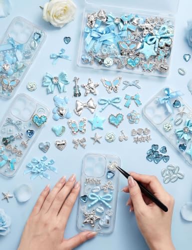 RQAYE Junk case charms,junk case Kit for Customizing Diy Cases,With Cute Bow,Flatback Pearls,Letter Beads, Aesthetic Big Decor for Personalization - Image 4