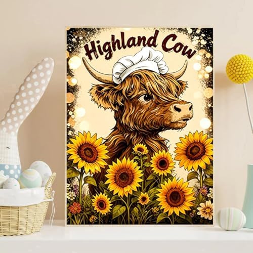 Highland Cow Diamond Art Kits for Adults, Diamond Painting Kits for Adults - Image 2