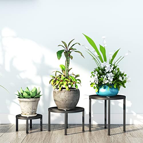 Zhongma Set of 3 Heavy Duty Sturdy Metal Plant Stand Indoor Fully Assembled - Image 2