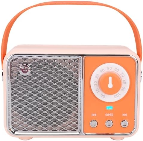 Dosmix Orange Retro Bluetooth Speaker,Vintage Decor,Small Wireless Gift by DosmixWirelessSmartLife