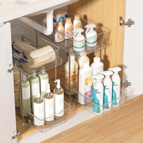 Vtopmart 2 Pack Larger Higher Pull Out Under Sink Organizer (M-Higher) by Vtopmart