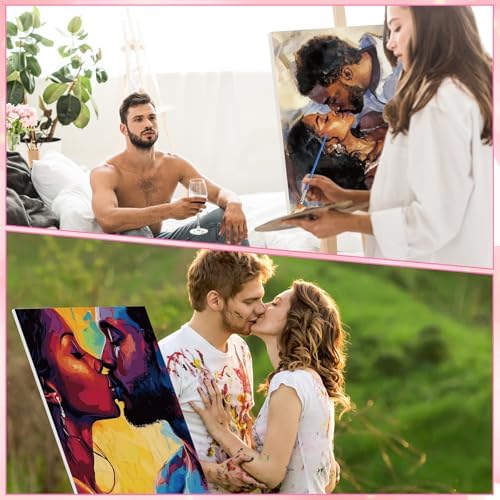 Zhanmai 20 Set Pre Drawn Canvas Painting Kit, Sexy Couples - Image 4
