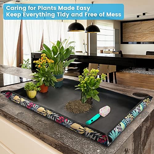 Extra Large Repotting Mat for Indoor Plants Transplanting and Dirt Control, Foldable Waterproof Succulent Potting Mat, Gardening Gifts for Plant Lovers (43.5"x29.5") - Image 4