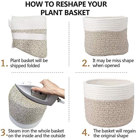 Cotton Rope Plant Woven Basket for 6" Pot H6 3/4" x W6 1/2" - Image 7
