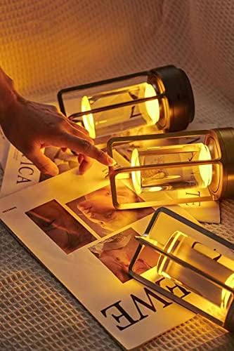 Rechargeable Cordless Small Metal Table Lamp, Stepless Dimming, 3-Color - Image 3