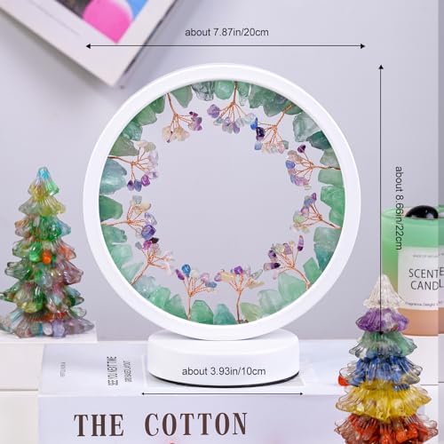 Runyangshi Crystal Tree Lamp, Tri-Color Ambient Crystal Night Light Home Decor Holiday & Housewarming Gift(Green Fluorite) - Image 3