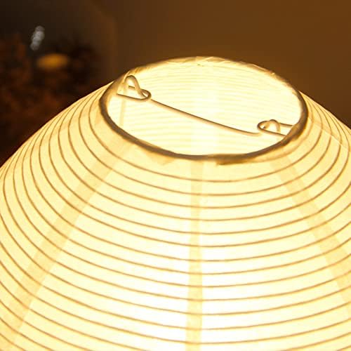 Small Table Lamp, Cute Paper Lamp, Ambient Lighting Lamp, Cozy Bedside Lamp, Minimalist Warm Glow Light for Bedroom Living Room Kids Room Dorm (White, 8inch) - Image 6