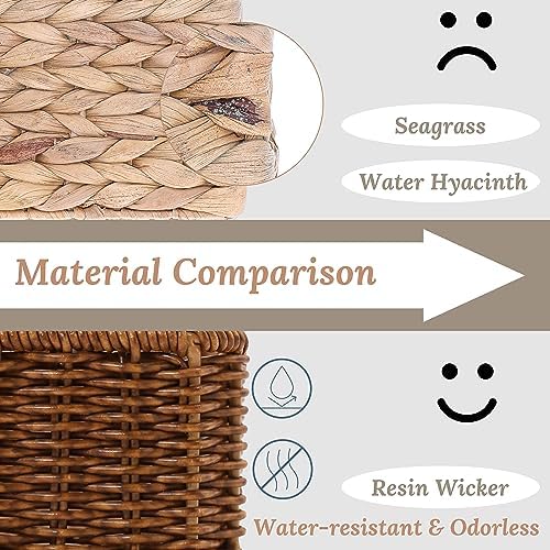 WeeNest Baskets for Organizing, Basket Small, Toffee, Set of 2 - Image 3