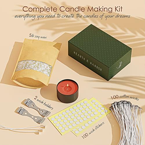 Hearth & Harbor Organic Candle Wax, Updated 5 lbs Soy Wax for Candle Making - Image 2