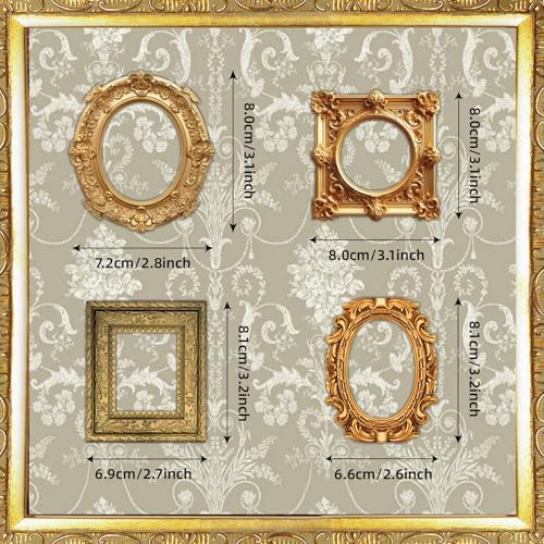 100 Pcs Vintage Frame Stickers Metallic - Image 6