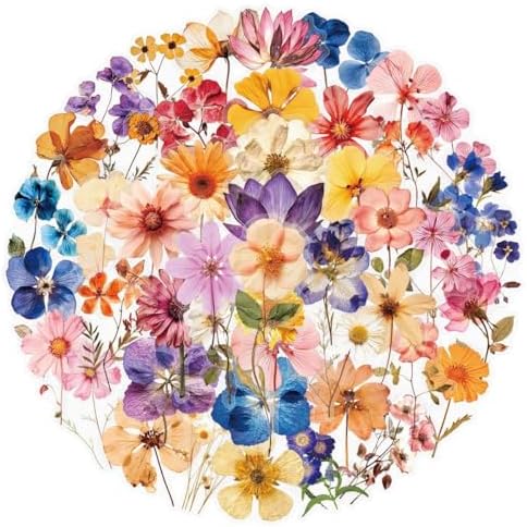50PCS Transparent Flora Scrapbook Stickers, Vintage Aesthetic Flowers Sticker for Scrapbooks Travel Journal, Vinyl Waterproof for Water Bottles Laptop Phone Scrapbook Supplies DIY Crafts, (Flower-C) - Image 4