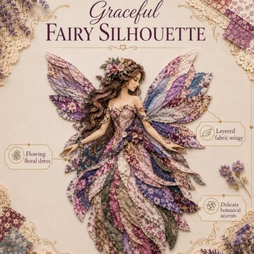 JMHKKUJ Fairy Patchwork DIY Kit, DIY Flower Fairies Patchwork - Image 2
