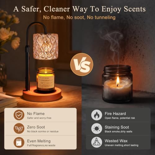 Candle Warmer Lamp with Timer, Birthday Gifts for Women, Room Decor, Amber - Image 4