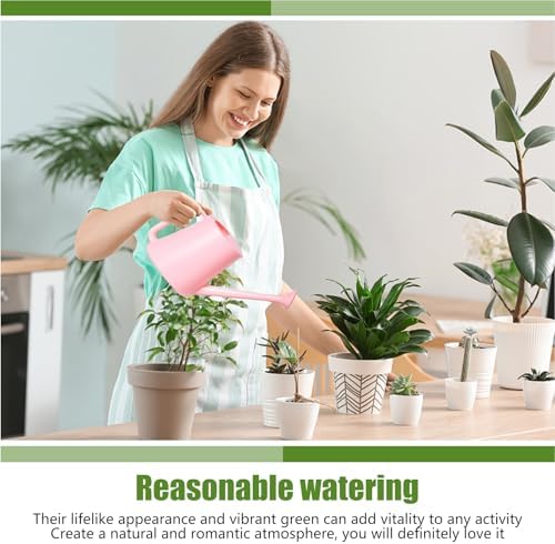 ZXJ Plant Watering Can - for Indoor and Outdoor Home Garden Plants - with Long Spout - Pink - 1/2 Gallon - Image 3