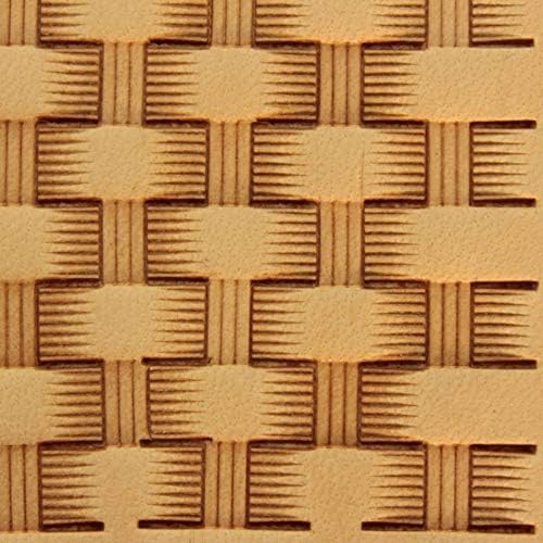 DandS ltd Leather Stamp Tool, Basket Weave, Professional Steel Craft Tool for Leatherworking, Embossing, Carving & Stamping Leather Projects, Belts Wallets & DIY Projects Compatible with Mallet #205-3