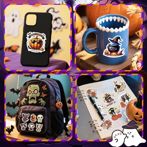 131 Pcs Cute Spooky Halloween Stickers for Journaling & Scrapbooking – Vintage Aesthetic Matte Planner Decals, No-Residue Craft Supplies for Adults, Teens & Junk Journal Lovers - Image 5