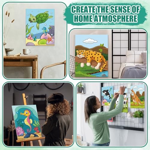 Sherr 140 Pcs 20 Set Pre Drawn Canvas Painting Kit, Animal - Image 5