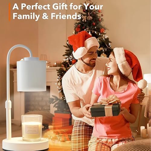 CASTLELIFE Candle Warmer Lamp with Timer & Dimmer, Height Adjustable Electric Wax Melt Warmer for Jar Candles, Gifts for Mom Home Decor, White - Image 7