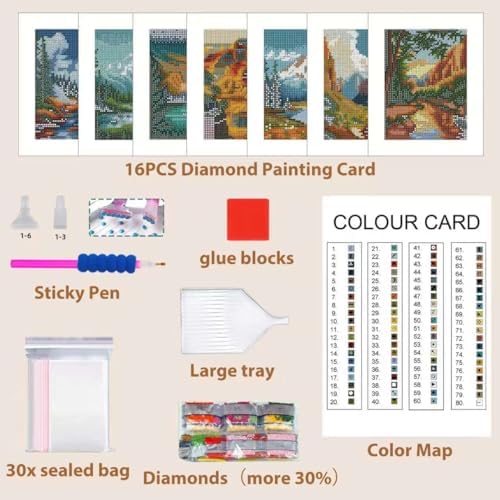 National Park Small Diamond Art Kits for Adults, 12 Pcs , 6.7x8.3 Inch - Image 4