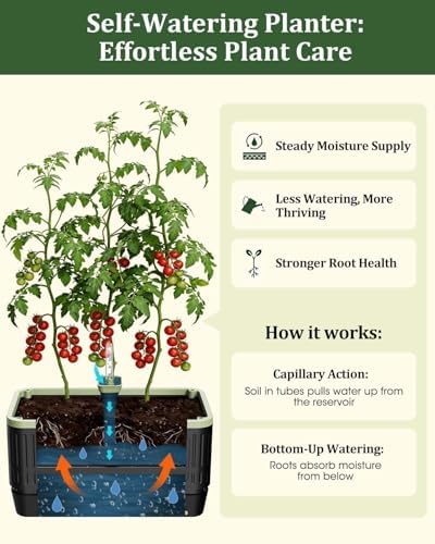 2PCS Self Watering Tomato Planter with Trellis - Image 4