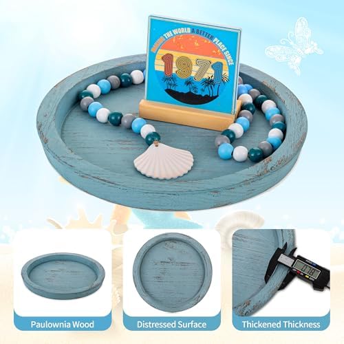 Hanobe Coastal Decorative Tray, Farmhouse Plate for Beach Table Decor - Image 6