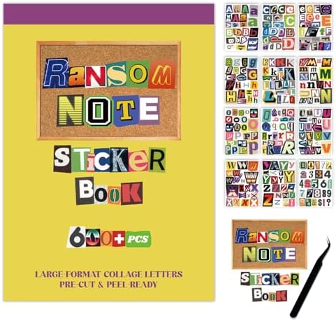 Retro Alphabet Letter Stickers Book for Scrapbooking by JUNKJWBZ%7CPeelStickInspir