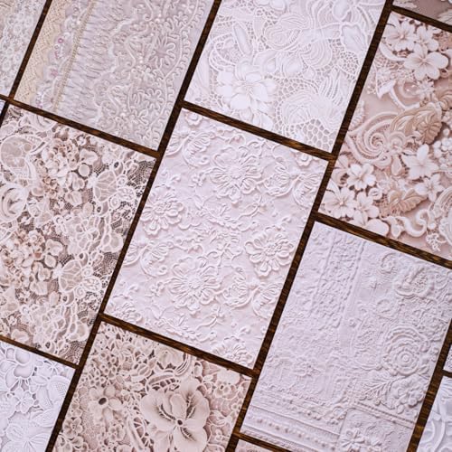 Alideco 180pcs Vintage Literary Lace Scrapbooking Paper for Adults Journaling Supplies, Decorative Paper for Junk Journals(leisi) - Image 7