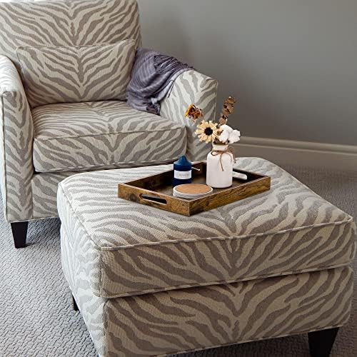 Hanobe Decorative Coffee Table Tray, Ottoman Serving Topper with Handles - Image 7
