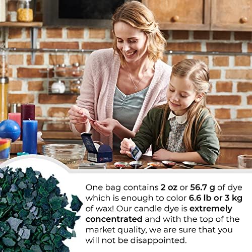 Green Candle Dye 2 oz for Soy Candle Making – Wax Color Chips - Image 3
