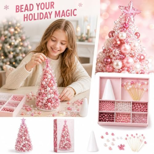 Craft Kits for Adults DIY Beaded Christmas Tree Indoor Desk Decorations Kit - Image 3