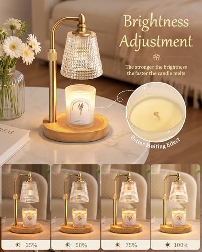 Candle Warmer Lamp with Timer, Birthday Gifts for Women Home Decor,Clear - Image 2