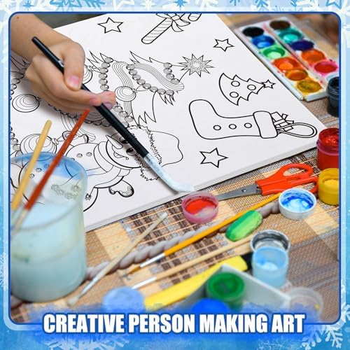 Sherr 140 Pcs 20 Set Pre Drawn Canvas Painting Kit, Christmas - Image 6