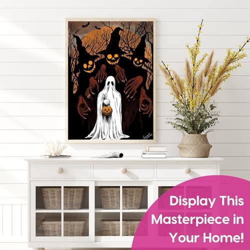 Halloween, Ghost Diamond Art Kit for Adults Scary Monster Ghost 5D 12x16 - Image 2