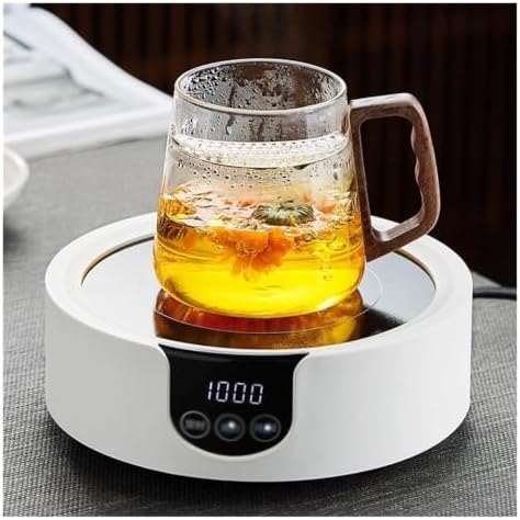 Glass Cup, Clear Borosilicate Glass Cup with Wood Handle, 18oz(Clear) - Image 3
