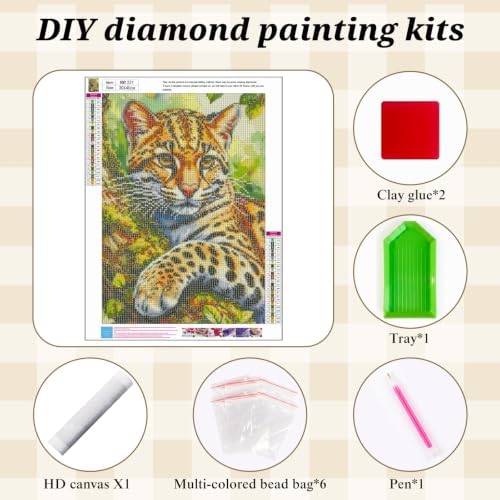 BYGFHLYW 5D Cat Diamond Painting Kit for Adults, Animal Diamond Art Kits - Image 5