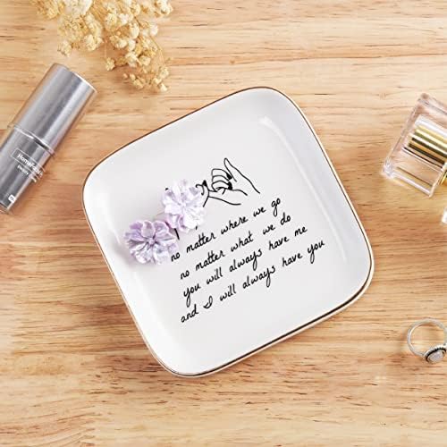 PUDDING CABIN Friend Gifts for Women —No Matter Where We Go, No Matter What We Do, You Will Always Have Me, and I Will Always Have You! —Gifts For Friends Going Away Friendship Ceramic Ring Dish - Image 2
