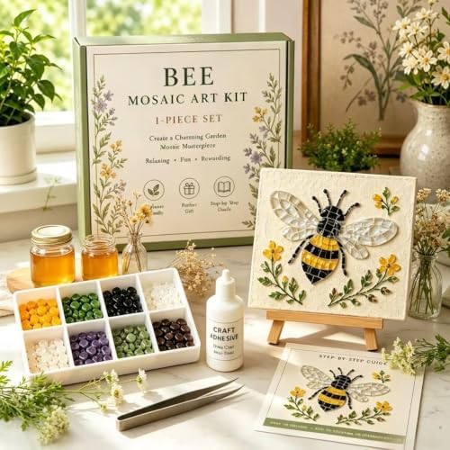 Sea Glass Art Kit - DIY Fun Craft Kit for Adults, Beginner Friendly (BEE) - Image 2