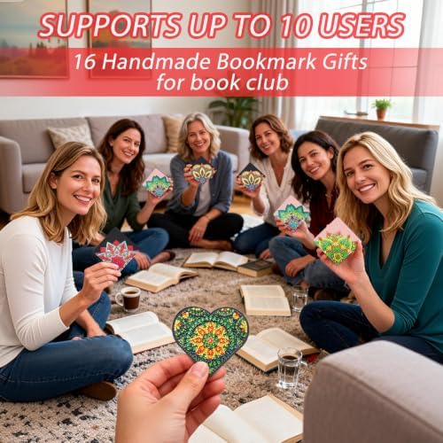 10 Individual Diamond Art Kit 16 PC Bookmarks Adult Bedazzling Craft Women - Image 2