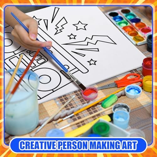 Sherr 75 Pcs 15 Set 90s Vintage Pre Drawn Canvas Kit for Painting Craft Sip - Image 6
