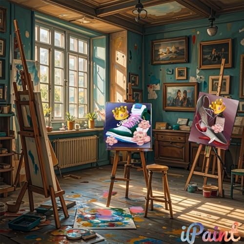 2Pcs Sip and Paint Kit for Adults,Valentines Couple Painting Kit Supplies Canvas, Pre Drawn Canvas to Paint for Date Night for Couples DIY Acrylic Painting Kits Party Favor 8×10 - Image 6
